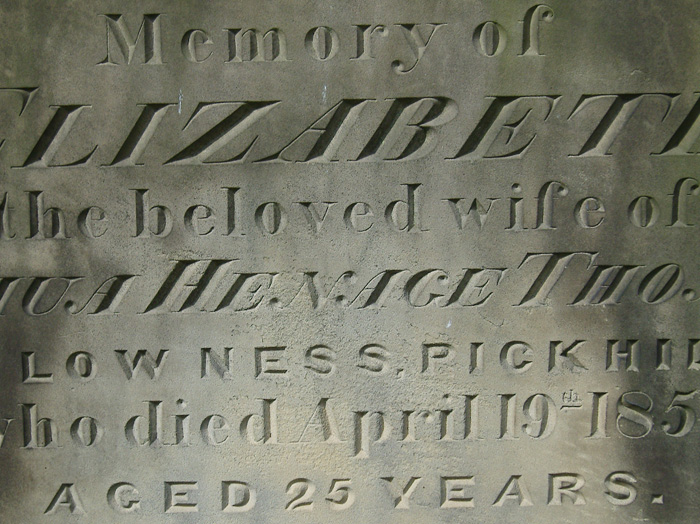 old English carved grave
