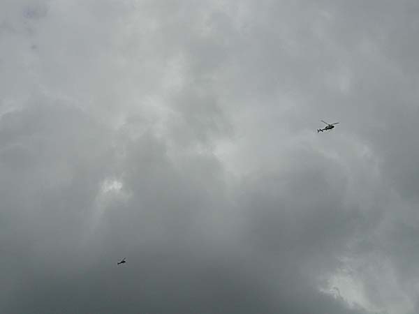Two helicopters
